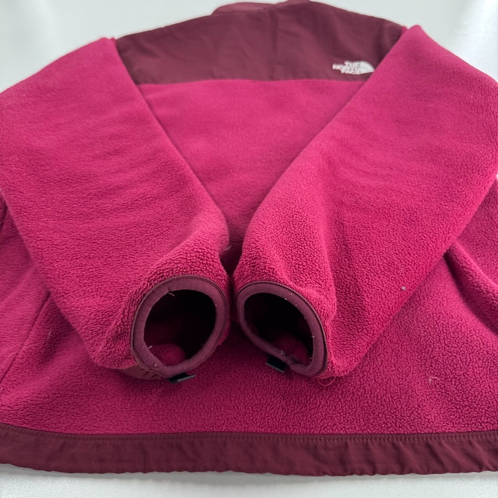 TNF The North Face Denali Jacket WOMENS Fuchsia Burgundy Full Zip Polartec M - Picture 7 of 15
